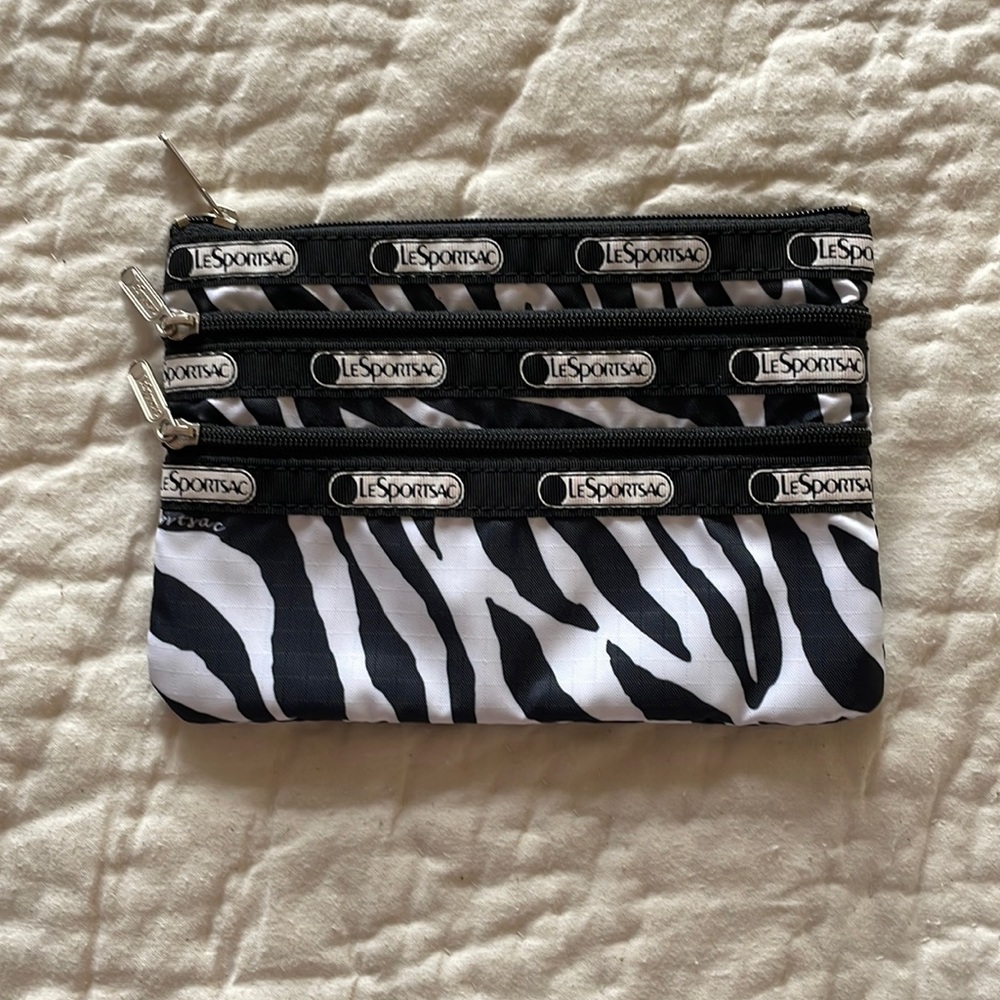 [LeSportsac] Zebra-Print Organizing Travel Case
